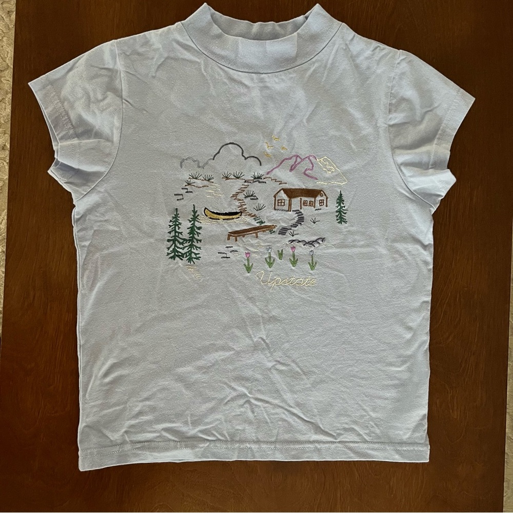 Moussy Upstate embroidered tee